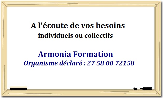 Armonia Formation à l'écoute de vos besoins